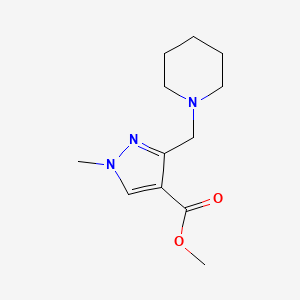 molecular formula C12H19N3O2 B2827208 Methyl 1-methyl-3-(piperidin-1-ylmethyl)pyrazole-4-carboxylate CAS No. 1975118-68-3