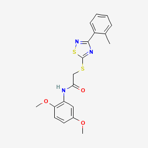 N-(2,5-dimethoxyphenyl)-2-((3-(o-tolyl)-1,2,4-thiadiazol-5-yl)thio)acetamide