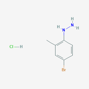 molecular formula C7H10BrClN2 B2827227 (4-Bromo-2-methylphenyl)hydrazine hydrochloride CAS No. 56056-25-8; 858209-27-5