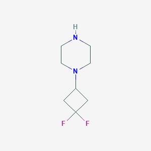 molecular formula C8H14F2N2 B2827238 1-(3,3-Difluorocyclobutyl)piperazine CAS No. 2020056-51-1