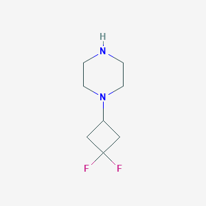 molecular formula C8H14F2N2 B2827238 1-(3,3-二氟环丁基)哌嗪 CAS No. 2020056-51-1