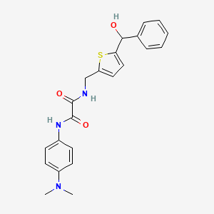 N1-(4-(dimethylamino)phenyl)-N2-((5-(hydroxy(phenyl)methyl)thiophen-2-yl)methyl)oxalamide