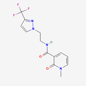 1-methyl-2-oxo-N-{2-[3-(trifluoromethyl)-1H-pyrazol-1-yl]ethyl}-1,2-dihydropyridine-3-carboxamide