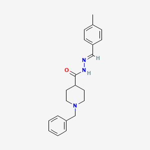 1-benzyl-N'-[(1E)-(4-methylphenyl)methylidene]piperidine-4-carbohydrazide