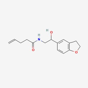 molecular formula C15H19NO3 B2827251 N-(2-(2,3-dihydrobenzofuran-5-yl)-2-hydroxyethyl)pent-4-enamide CAS No. 1706374-65-3