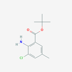 molecular formula C12H16ClNO2 B2827255 Tert-butyl 2-amino-3-chloro-5-methylbenzoate CAS No. 2248290-16-4