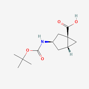 molecular formula C12H19NO4 B2827268 (1R,3R,5R)-3-[(2-甲基丙烷-2-基)氧羰基氨基]双环[3.1.0]己烷-1-甲酸 CAS No. 2089246-05-7
