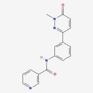 molecular formula C17H14N4O2 B2827269 N-(3-(1-methyl-6-oxo-1,6-dihydropyridazin-3-yl)phenyl)nicotinamide CAS No. 941888-66-0
