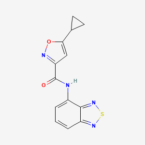 molecular formula C13H10N4O2S B2827270 N-(苯并[c][1,2,5]噻二唑-4-基)-5-环丙基异噁唑-3-甲酰胺 CAS No. 1207054-69-0