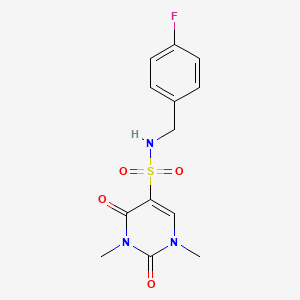 N-[(4-fluorophenyl)methyl]-1,3-dimethyl-2,4-dioxopyrimidine-5-sulfonamide