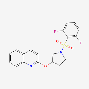 2-((1-((2,6-Difluorophenyl)sulfonyl)pyrrolidin-3-yl)oxy)quinoline