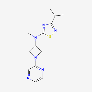 N-Methyl-3-propan-2-yl-N-(1-pyrazin-2-ylazetidin-3-yl)-1,2,4-thiadiazol-5-amine