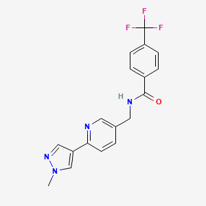N-((6-(1-methyl-1H-pyrazol-4-yl)pyridin-3-yl)methyl)-4-(trifluoromethyl)benzamide