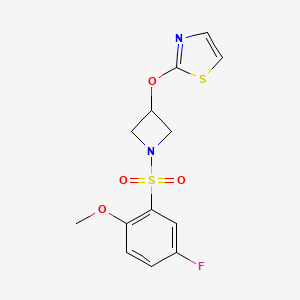 2-((1-((5-Fluoro-2-methoxyphenyl)sulfonyl)azetidin-3-yl)oxy)thiazole