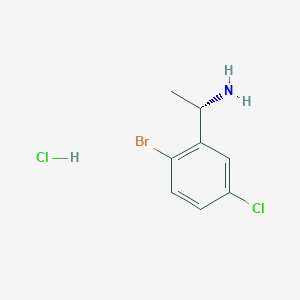 molecular formula C8H10BrCl2N B2827282 (1S)-1-(2-溴-5-氯苯基)乙胺；盐酸 CAS No. 2343963-73-3