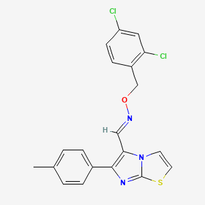 6-(4-methylphenyl)imidazo[2,1-b][1,3]thiazole-5-carbaldehyde O-(2,4-dichlorobenzyl)oxime