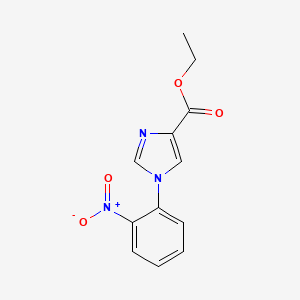 molecular formula C12H11N3O4 B2827294 Ethyl 1-(2-nitrophenyl)imidazole-4-carboxylate CAS No. 943144-40-9