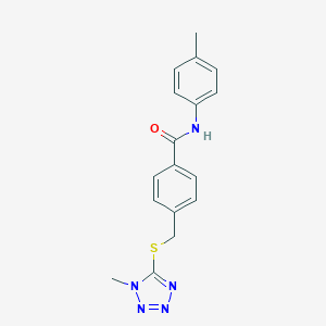 molecular formula C17H17N5OS B282730 N-(4-methylphenyl)-4-{[(1-methyl-1H-tetrazol-5-yl)sulfanyl]methyl}benzamide 