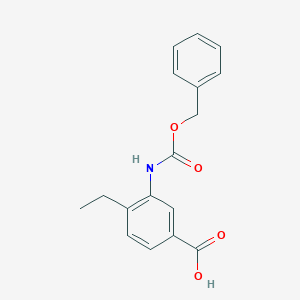 molecular formula C17H17NO4 B2827301 4-Ethyl-3-(phenylmethoxycarbonylamino)benzoic acid CAS No. 2287315-94-8
