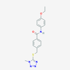 molecular formula C18H19N5O2S B282731 N-(4-ethoxyphenyl)-4-{[(1-methyl-1H-tetraazol-5-yl)sulfanyl]methyl}benzamide 