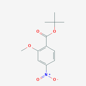 molecular formula C12H15NO5 B2827311 叔丁基-2-甲氧基-4-硝基苯甲酸乙酯 CAS No. 1232688-45-7