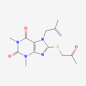 1,3-Dimethyl-7-(2-methylprop-2-enyl)-8-(2-oxopropylsulfanyl)purine-2,6-dione