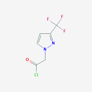 molecular formula C6H4ClF3N2O B2827325 2-[3-(Trifluoromethyl)pyrazolyl]acetyl chloride CAS No. 1174311-36-4