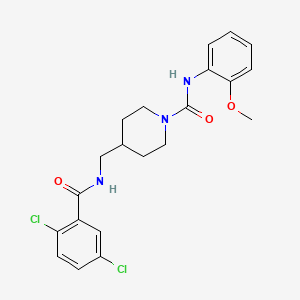 molecular formula C21H23Cl2N3O3 B2827331 4-((2,5-dichlorobenzamido)methyl)-N-(2-methoxyphenyl)piperidine-1-carboxamide CAS No. 1235649-96-3