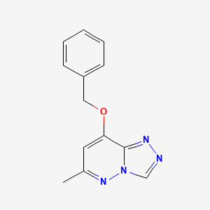 molecular formula C13H12N4O B2827337 8-(Benzyloxy)-6-methyl-[1,2,4]triazolo[4,3-b]pyridazine CAS No. 2034391-03-0