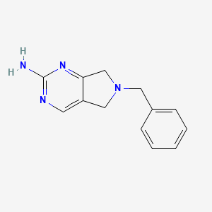 molecular formula C13H14N4 B2827339 6-苄基-6,7-二氢-5H-吡咯并[3,4-d]嘧啶-2-胺 CAS No. 1256353-14-6