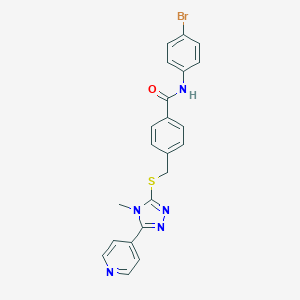 N-(4-bromophenyl)-4-({[4-methyl-5-(pyridin-4-yl)-4H-1,2,4-triazol-3-yl]sulfanyl}methyl)benzamide