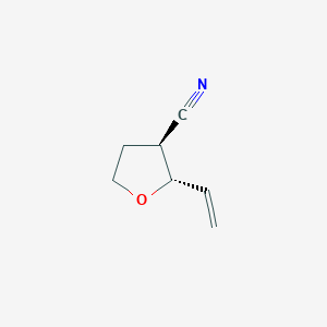 molecular formula C7H9NO B2827354 (2S,3S)-2-乙烯基氧杂环己烷-3-碳腈 CAS No. 2241142-34-5