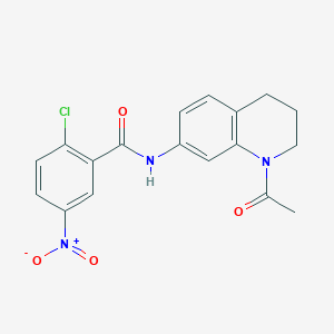 molecular formula C18H16ClN3O4 B2827379 N-(1-乙酰-1,2,3,4-四氢喹啉-7-基)-2-氯-5-硝基苯甲酰胺 CAS No. 941900-59-0