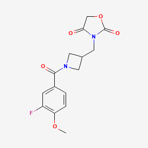 3-((1-(3-Fluoro-4-methoxybenzoyl)azetidin-3-yl)methyl)oxazolidine-2,4-dione