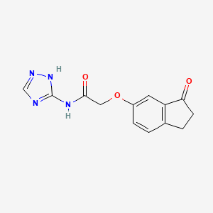 2-((3-oxo-2,3-dihydro-1H-inden-5-yl)oxy)-N-(1H-1,2,4-triazol-3-yl)acetamide