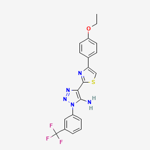 4-[4-(4-ethoxyphenyl)-1,3-thiazol-2-yl]-1-[3-(trifluoromethyl)phenyl]-1H-1,2,3-triazol-5-amine