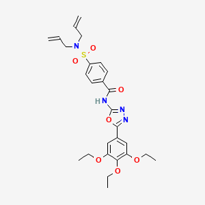 4-(N,N-diallylsulfamoyl)-N-(5-(3,4,5-triethoxyphenyl)-1,3,4-oxadiazol-2-yl)benzamide