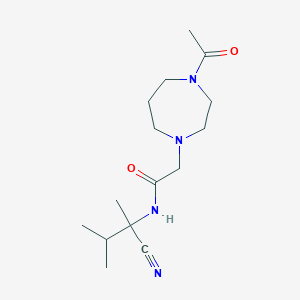 2-(4-acetyl-1,4-diazepan-1-yl)-N-(1-cyano-1,2-dimethylpropyl)acetamide