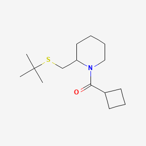 molecular formula C15H27NOS B2827418 (2-((Tert-butylthio)methyl)piperidin-1-yl)(cyclobutyl)methanone CAS No. 2034300-05-3