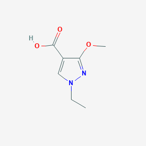 molecular formula C7H10N2O3 B2827420 1-Ethyl-3-methoxy-pyrazole-4-carboxylic acid CAS No. 1935132-45-8