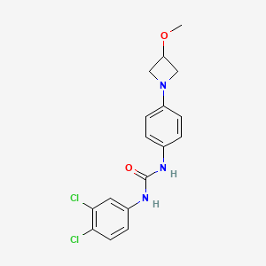 molecular formula C17H17Cl2N3O2 B2827435 1-(3,4-Dichlorophenyl)-3-[4-(3-methoxyazetidin-1-yl)phenyl]urea CAS No. 2320539-62-4