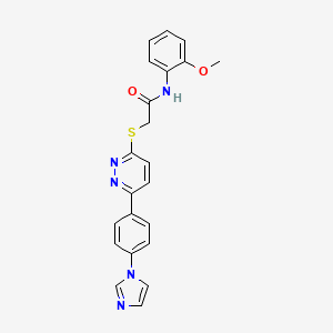 2-[6-(4-imidazol-1-ylphenyl)pyridazin-3-yl]sulfanyl-N-(2-methoxyphenyl)acetamide
