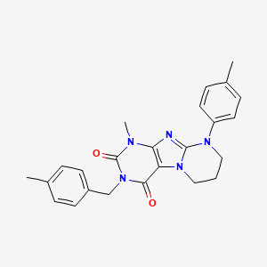 1-methyl-9-(4-methylphenyl)-3-[(4-methylphenyl)methyl]-7,8-dihydro-6H-purino[7,8-a]pyrimidine-2,4-dione