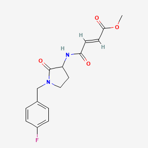 Methyl (E)-4-[[1-[(4-fluorophenyl)methyl]-2-oxopyrrolidin-3-yl]amino]-4-oxobut-2-enoate
