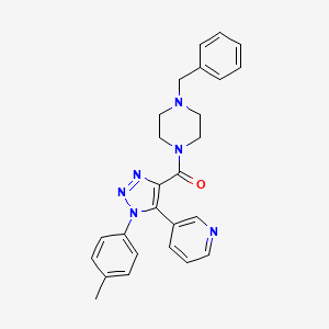 (4-benzylpiperazin-1-yl)(5-(pyridin-3-yl)-1-(p-tolyl)-1H-1,2,3-triazol-4-yl)methanone