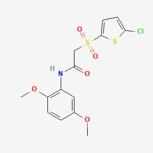 2-((5-chlorothiophen-2-yl)sulfonyl)-N-(2,5-dimethoxyphenyl)acetamide