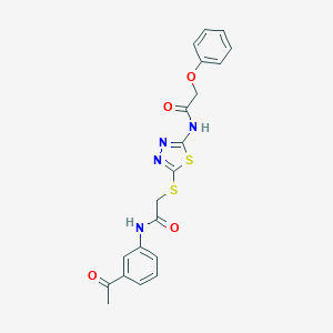 N-[5-({2-[(3-acetylphenyl)amino]-2-oxoethyl}sulfanyl)-1,3,4-thiadiazol-2-yl]-2-phenoxyacetamide
