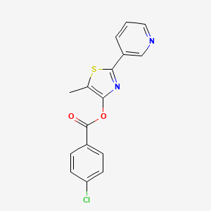 5-Methyl-2-(3-pyridinyl)-1,3-thiazol-4-yl 4-chlorobenzenecarboxylate