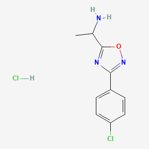 1-(3-(4-Chlorophenyl)-1,2,4-oxadiazol-5-yl)ethanamine hydrochloride