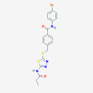 N-(4-bromophenyl)-4-({[5-(propanoylamino)-1,3,4-thiadiazol-2-yl]sulfanyl}methyl)benzamide